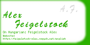 alex feigelstock business card